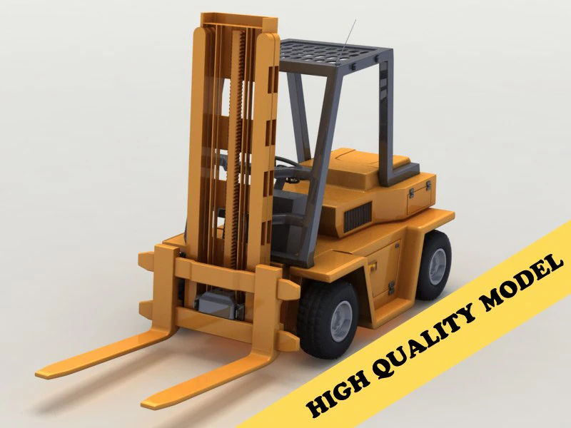 forklift 3D Model .c4d .max .obj .3ds .fbx .stl .blend 
