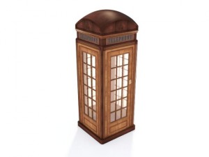 classic british phone booth Modelo 3D