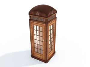 classic british phone booth 3D Model