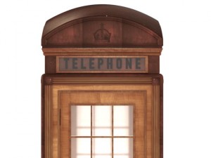 classic british phone booth Modelo 3D