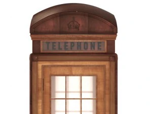 classic british phone booth 3D Model
