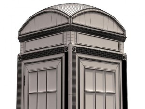 classic british phone booth Modelo 3D