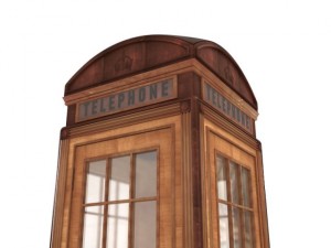 classic british phone booth Modelo 3D