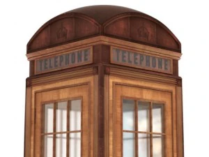 classic british phone booth 3D Model