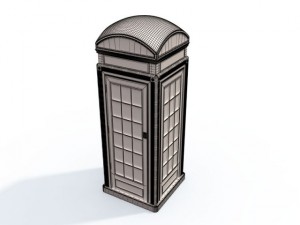 classic british phone booth Modelo 3D