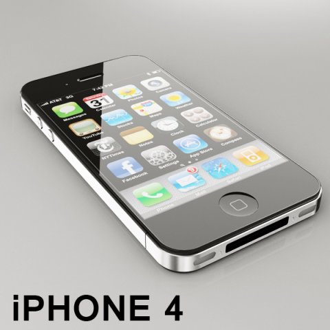 iphone 4 Modèle 3D .c4d .max .obj .3ds .fbx .stl .blend 