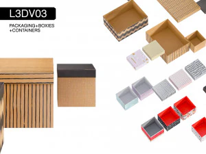 l3dv03g04 - zestaw pudełek Model 3D