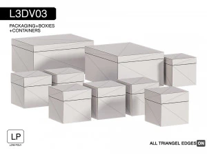l3dv03g04 - zestaw pudełek Model 3D