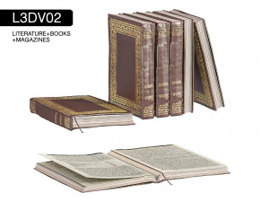 l3dv02g01 - 書籍セット 3Dモデル