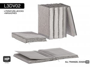 l3dv02g01 - books set 3D Модель