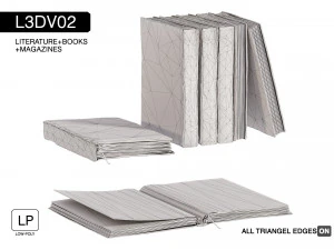 l3dv02g01 - books set 3D Model