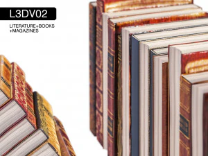 l3dv02g02 - books set 3D Model