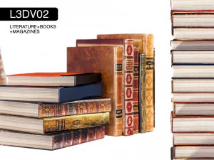 l3dv02g02 - books set 3D Model
