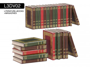 l3dv02g03 - books set 3D Модель