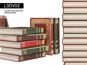 l3dv02g03 - books set Model 3D