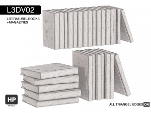 l3dv02g03 - books set Model 3D