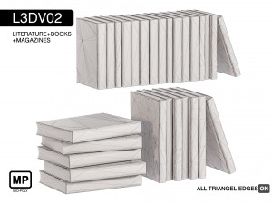 l3dv02g03 - books set Model 3D
