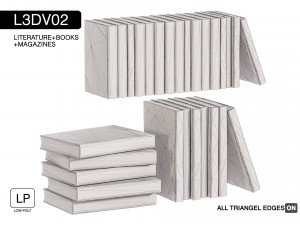 l3dv02g03 - books set Model 3D