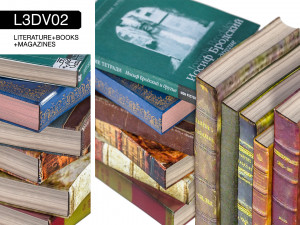 l3dv02g04 - books set 3D Модель