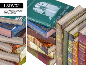 l3dv02g04 - books set 3D Model