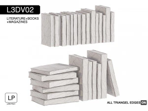 l3dv02g04 - books set 3D Model