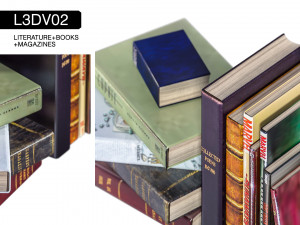 l3dv02g05 - books set Model 3D
