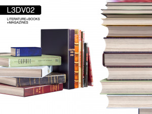 l3dv02g05 - books set Model 3D