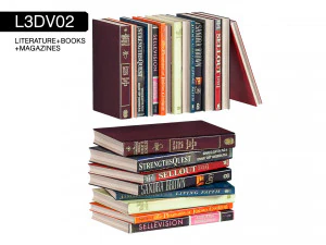 l3dv02g06 - набор книг 3D Модель