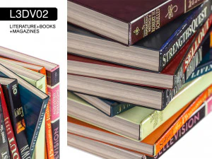 l3dv02g06 - books set 3D Model