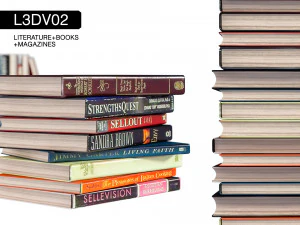 l3dv02g06 - books set 3D Model