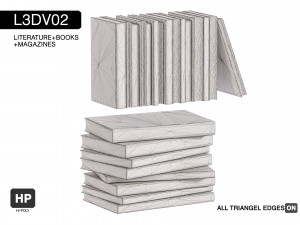 l3dv02g06 - books set 3D 模型