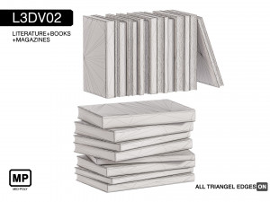 l3dv02g06 - books set 3D 模型