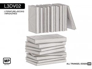 l3dv02g06 - books set 3D Model