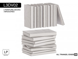 l3dv02g06 - books set 3D 模型