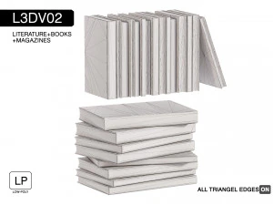 l3dv02g06 - books set 3D Model