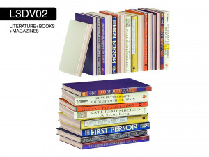 l3dv02g07 - books set 3D Модель