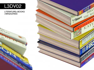 l3dv02g07 - books set 3D Model