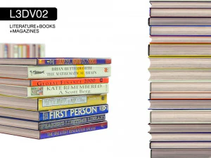 l3dv02g07 - books set 3D Model