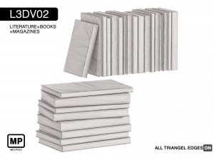 l3dv02g07 - books set 3D Модель