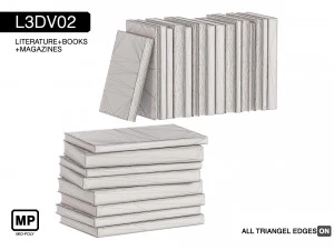 l3dv02g07 - books set 3D Model