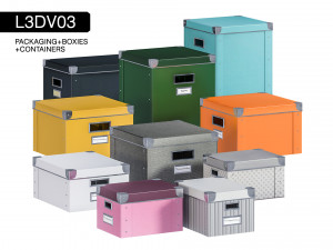l3dv03g01 - boxes set 3D Модель