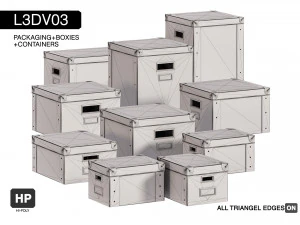 l3dv03g01 - boxes set 3D Model