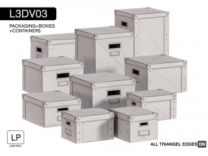 l3dv03g01 - boxes set 3Dモデル