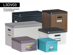 l3dv03g03 - набор коробок 3D Модель