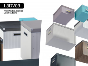 l3dv03g03 - boxes set 3D Model