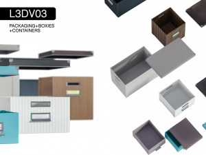 l3dv03g03 - boxes set 3D Model