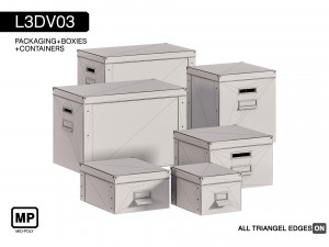 l3dv03g03 - boxes set 3D Model