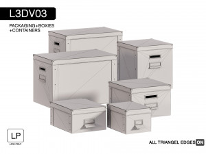 l3dv03g03 - boxes set 3D Model