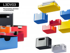 l3dv03g05 - containers set 3D Model