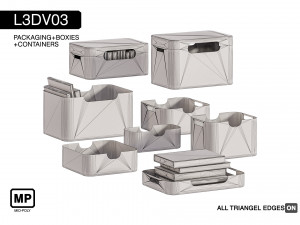 l3dv03g05 - containers set Modèle 3D